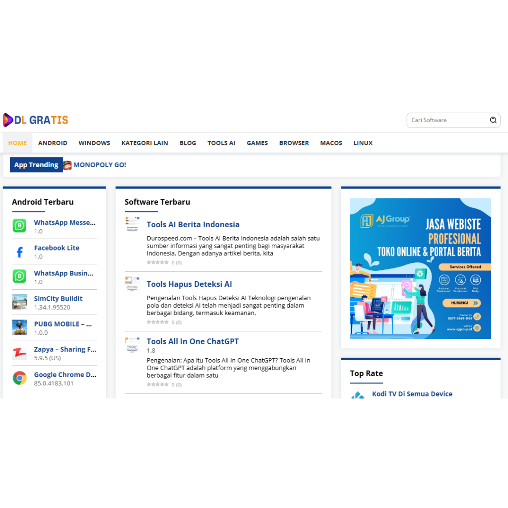 Dlpro WordPress Theme – Solusi Website APK & Software Download, Lengkap dengan Playstore Auto Post