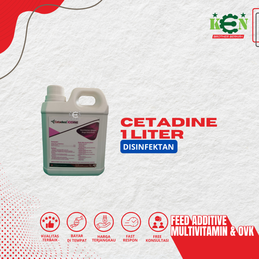 CETA DINE 1 LITER - Disinfektan Kandang Disinfektan Luka Untuk Sapi Kambing Domba