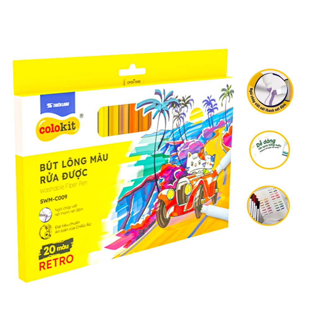 

FlexOffice Colokit Washable Marker SWM-C009 20 Warna