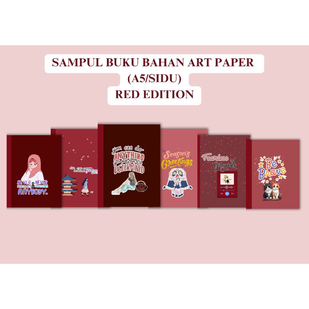 

Sampul Buku Karakter Edisi Warna Merah Ukuran Sidu/A5 | Sampul Buku Tema Merah | Sampul Buku Kekinian | Sampul Buku Kawai | Sampul Buku Lucu | Sampul Buku Murah Meriah