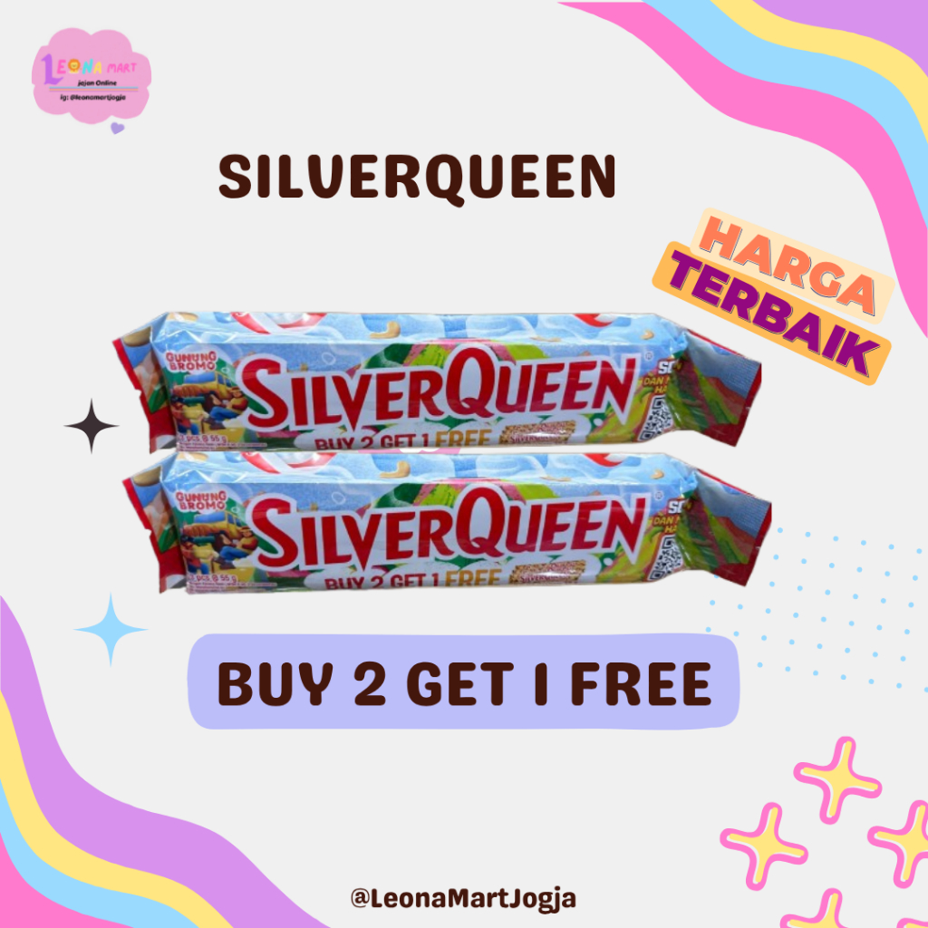 

Silverqueen BUY 2 GET 1 FREE isi 3 x 58gr