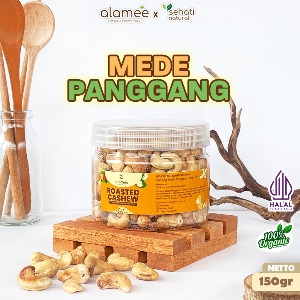 

Kacang Mede Mete Mente Cashew Panggang Roasted Oven Original Premium Grade A Utuh Matang Asli 150g
