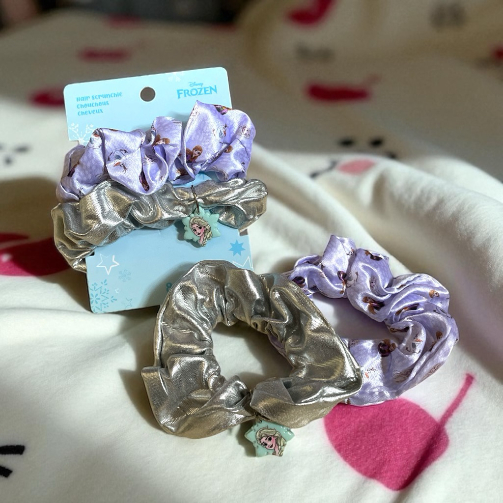 MINISO FROZEN SCRUNCHIE GELANG KARET RAMBUT IKAT RAMBUT ANAK LUCU