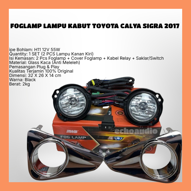 FOGLAMP LAMPU KABUT TOYOTA CALYA SIGRA 2017