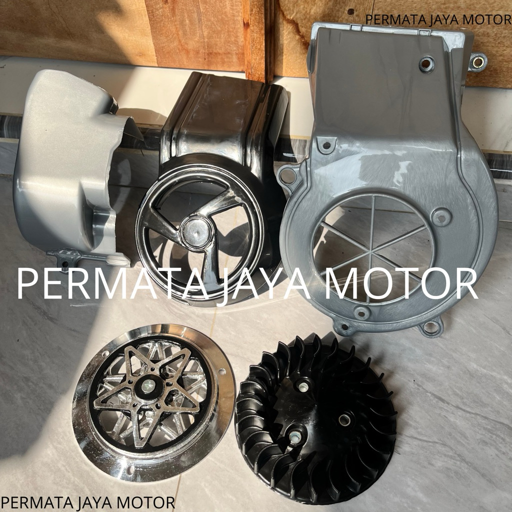 FULL SET COVER SET KIPAS DAN SPINER BINTANG HITAM FIZR FIZR cover tutup mesin set kipas + spiner bin