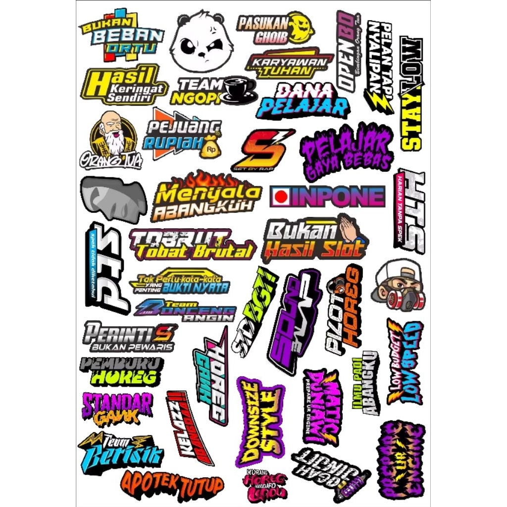 

Stiker Custom A3 Bahan Mirror Premium