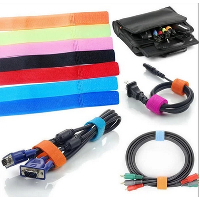 Velkro Tali Penjepit Penata Kabel Komputer Rumah Kantor Penjepit Velkro Kabel Organizer