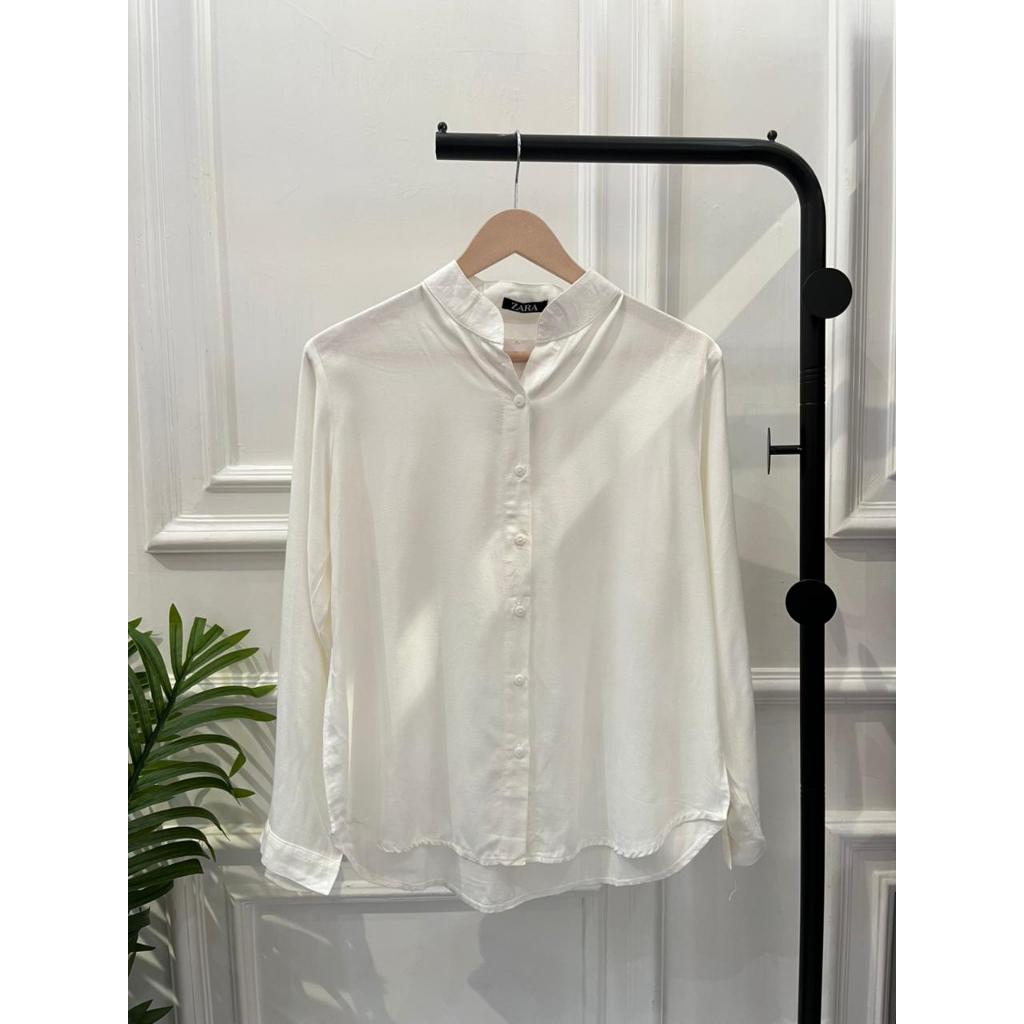 ATASAN KEMEJA WANITA BY ZARA I KEMEJA POLOS I BAHAN RAYON TWILL
