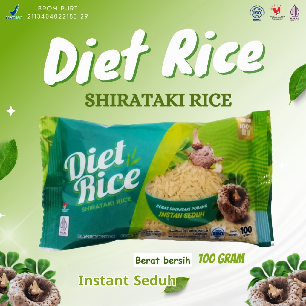

Dietrice Beras Porang Instan Seduh Berat 100gram