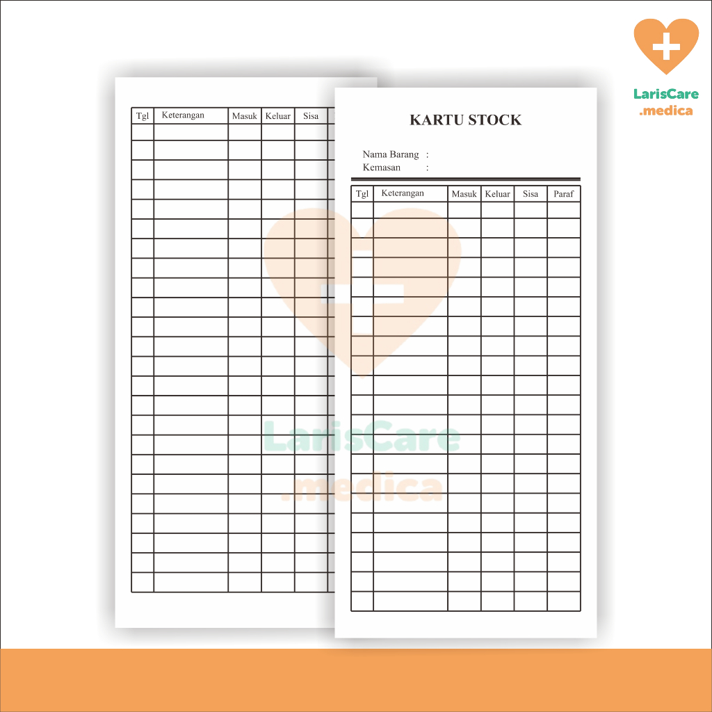 

Kartu Stok Barang KECIL/Kartu Stok Barang Bolak-balik/Stok Obat/Stok Barang