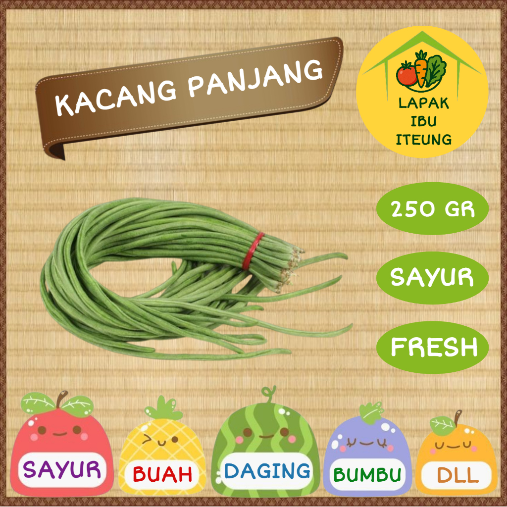 

KACANG PANJANG INSTAN BANDUNG 1/4KG 250GR SEGAR FRESH SAYUR SAYURAN PASAR