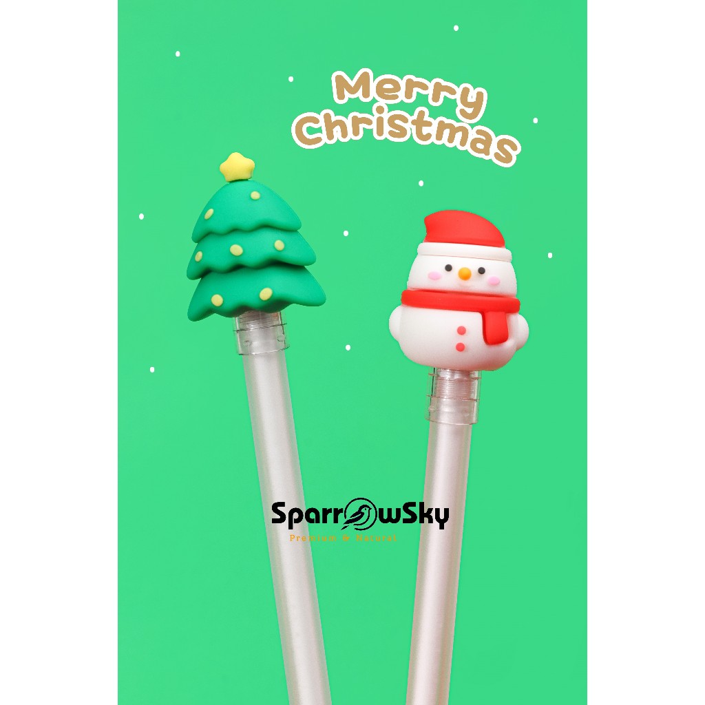 

SPARROW KUKI Pen Silikon / Silicone Pen / Pen Karakter Lucu Cantik MERRY CHRISTMAS (7441)