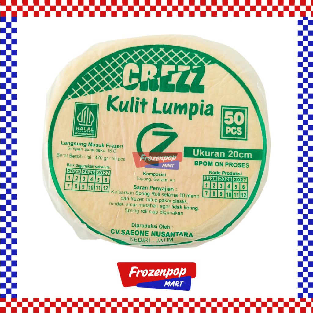 

Kulit Lumpia Crezz 20cm isi 50 lembar [INSTANT MALANG]