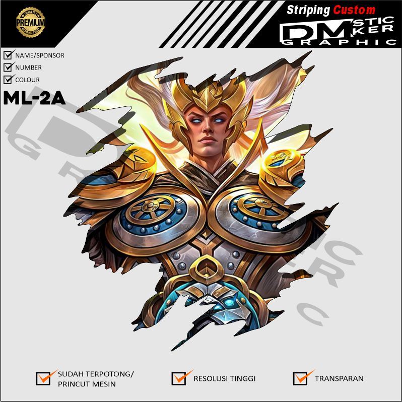 

Sticker Vynil MOBILE LAGEND Stiker Sudah Printcut Siap Tempel KODE ML-2