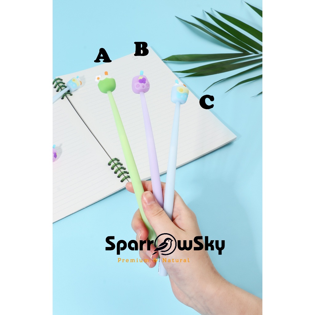 

SPARROW KUKI Pen Silikon / Silicone Pen / Pen Karakter Lucu Cantik SHAKE TROPICAL DRINK (3040)