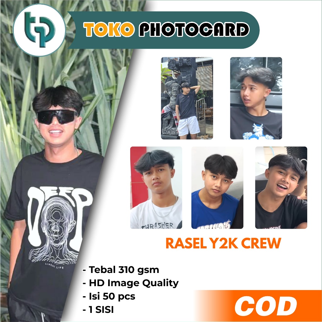 Photocard RASEL Y2K Crew (GWSM Manajemen) isi 50 pcs 1 sisi