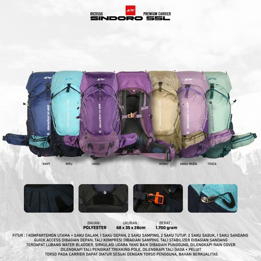 Carrier Arei Outdoorgear Premium Sindoro 55L
