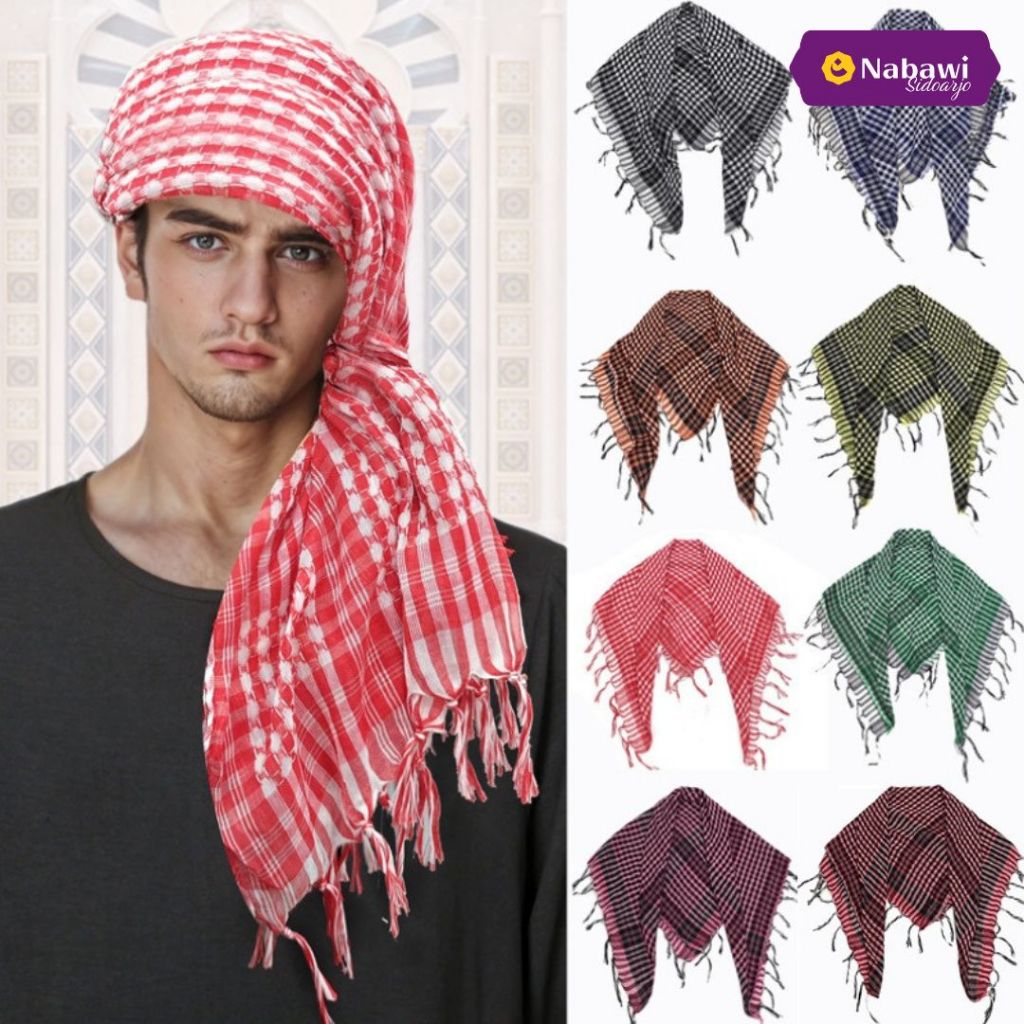Sorban Pria Istanbul Kotak Surban Arab Dubai Sorban Syal Sorban Arab Arafat Oleh Oleh Perlengkapan H