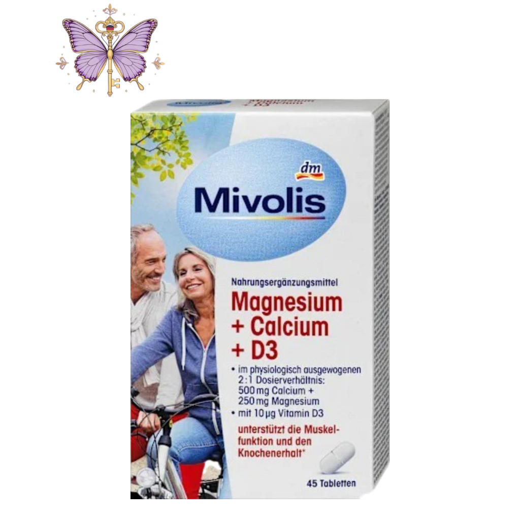 [Ready Stock] Mivolis Magnesium + Calcium + D3 | Magnesium + Kalsium + D3 Original Jerman