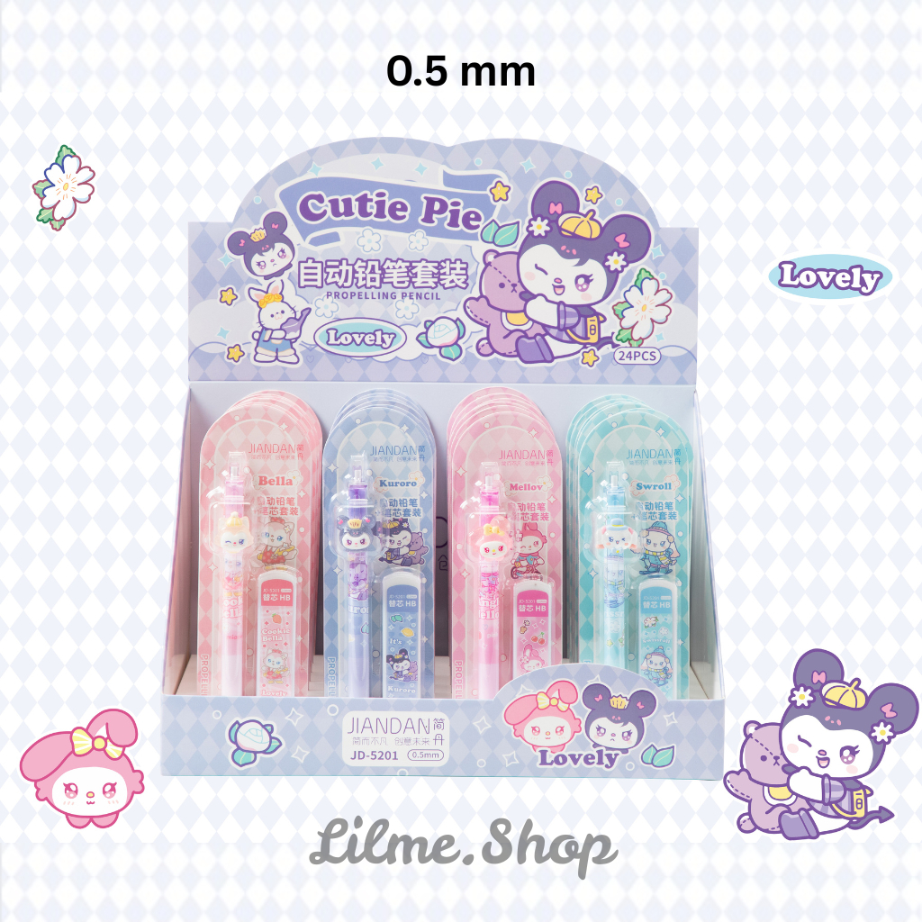 

Pensil Mekanik 0.5 mm Karakter Lucu Akrilik + Refill / Alat Tulis Pensil Anak Set Cute