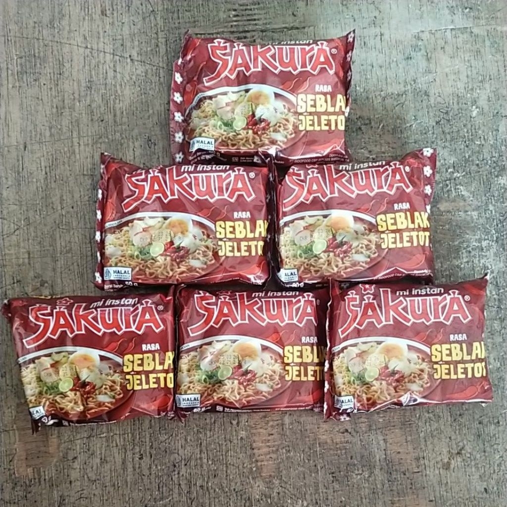 

mie sakura rasa seblak jeletot 60 gram / paket isi 5 pcs