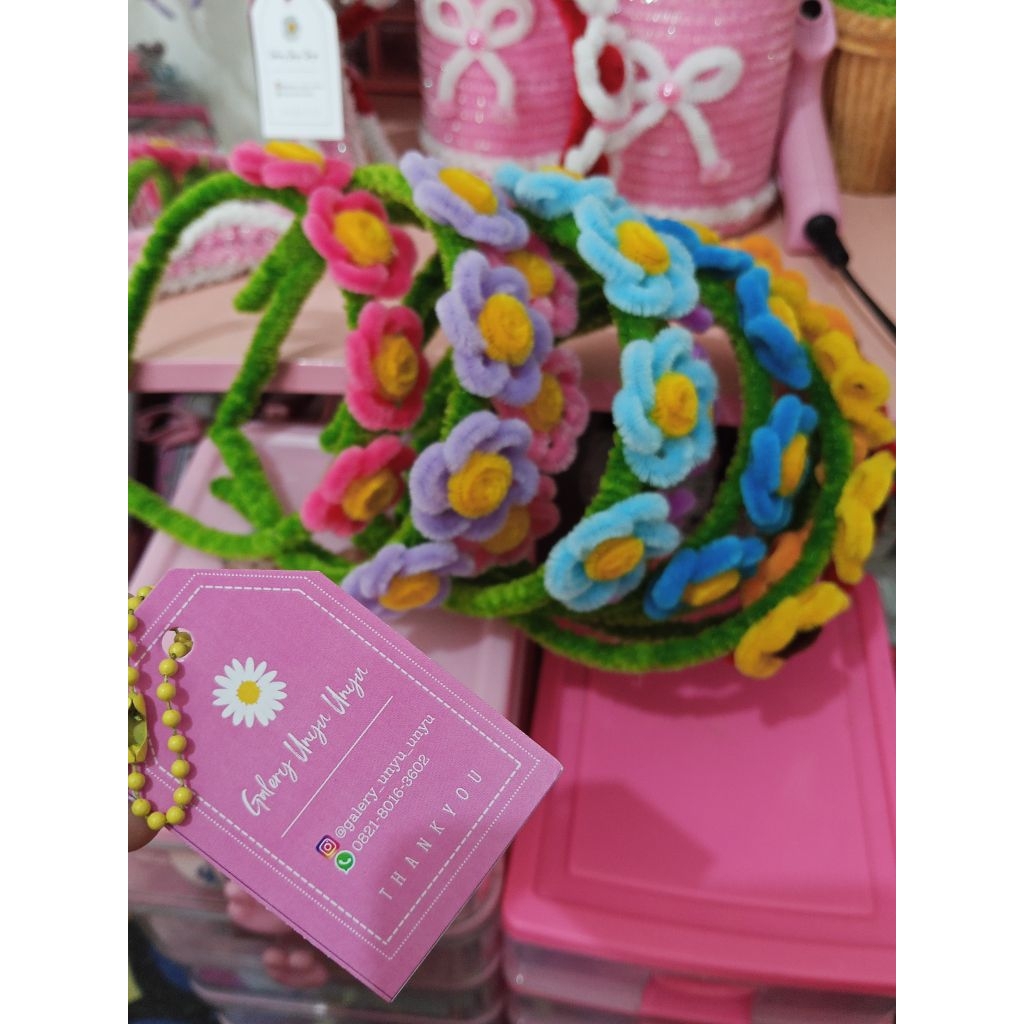 Bando Bunga Handmade/Bando Bunga Lucu/Bando Bunga Baris/Bando Bunga
