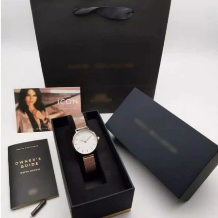 Best Seller - Jam Tangan Fashion Wanita WD 033 Rantai Pasir Elegan Paket Box Original + Paper Bag / 
