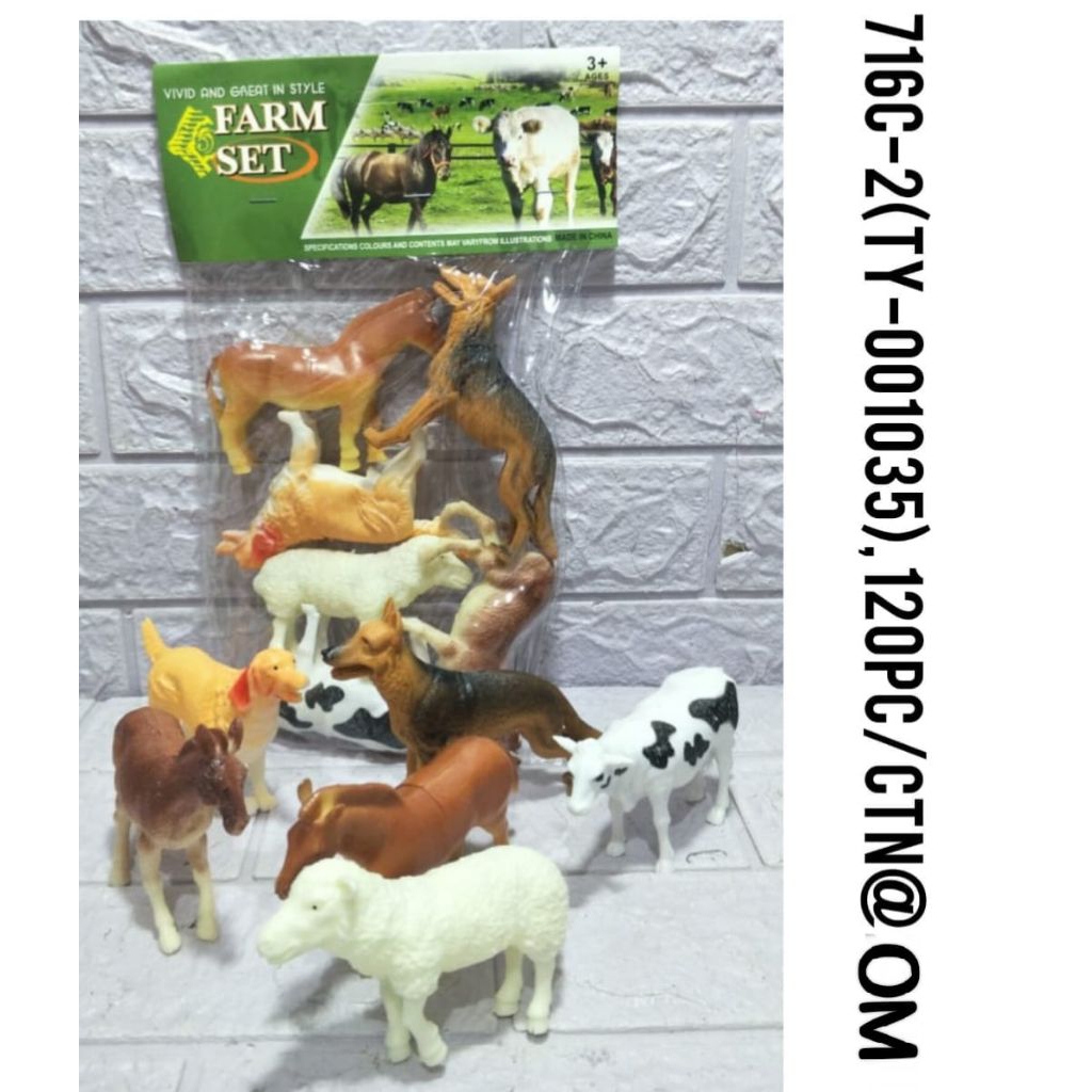 GOLDEN TOYS - MAINAN HEWAN KARET / WILD ANIMAL / FARM ANIMAL / HEWAN TERNAK KARET / LIZARD / DINO KA