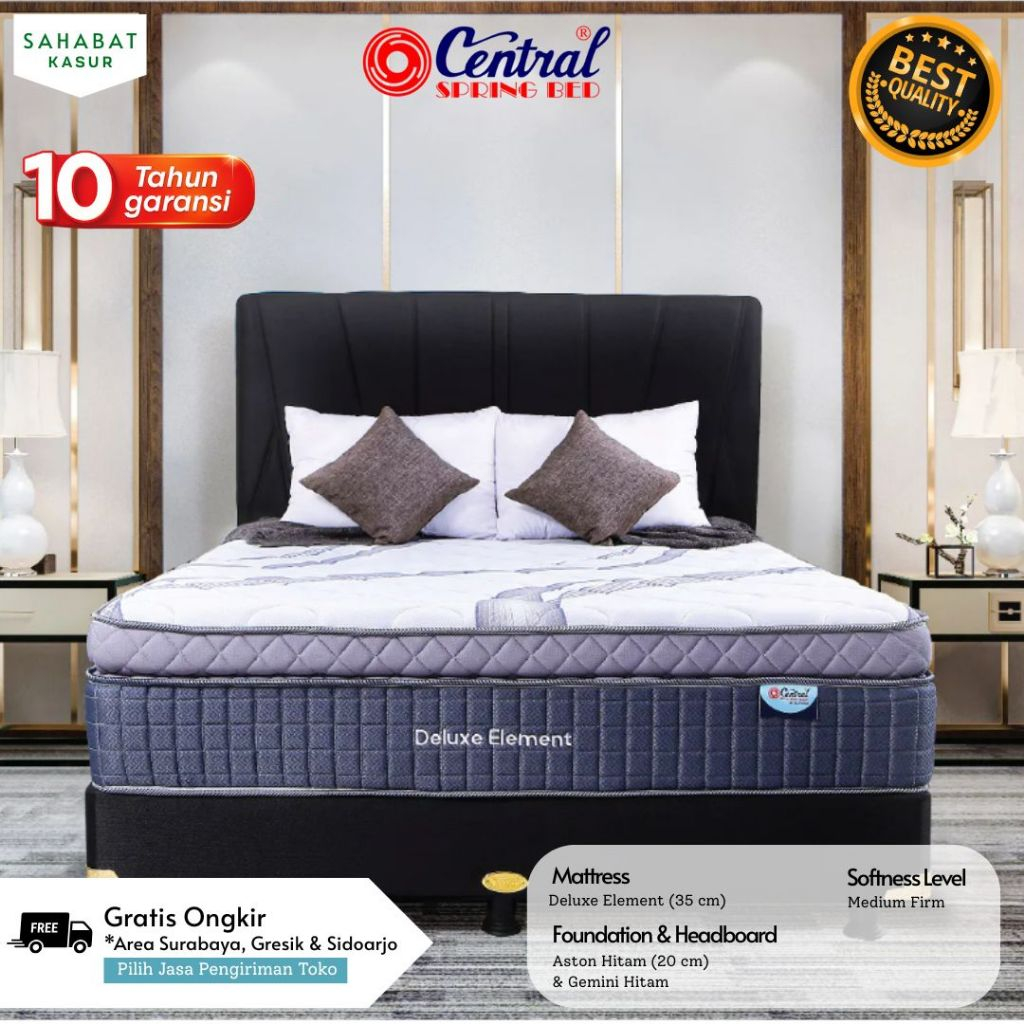 Kasur Springbed CENTRAL Deluxe Element / Springbed 90x200 - 200x200 [HANYA AREA JATIM]