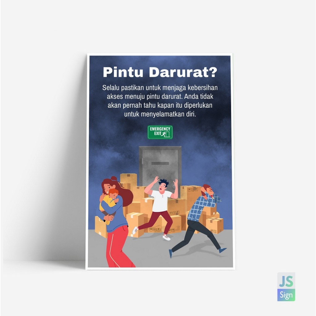 Poster Safety K3 - PINTU DARURAT?