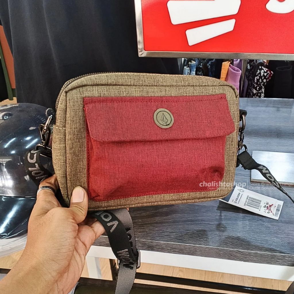 Volcom - Tas Pria Waistbag Volcom Original tas selempang kanvas