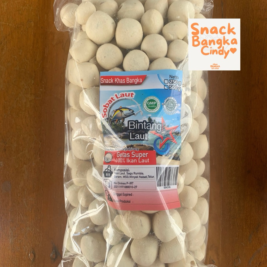 

Kerupuk Getas Super Bintang Laut Khas Bangka Snack Bangka