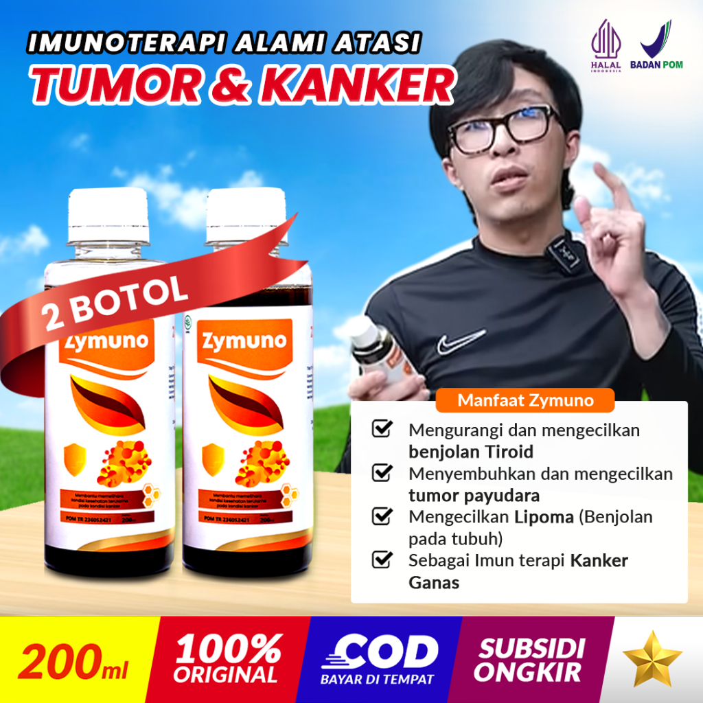 

2 BOTOL ZYMUNO ORIGINAL Madu Herbal Untuk Imunoterapi Kanker Benjolan Getah Bening Original
