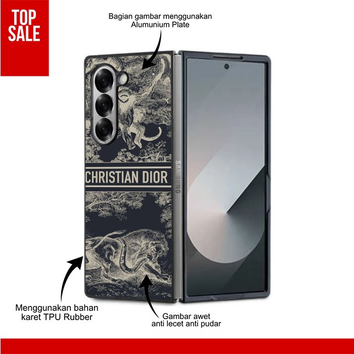 Case Casing Softcase Custom Samsung Z Fold 7 6 5 4 3, Z Flip 7 6 5 4 3 Dior FR0094