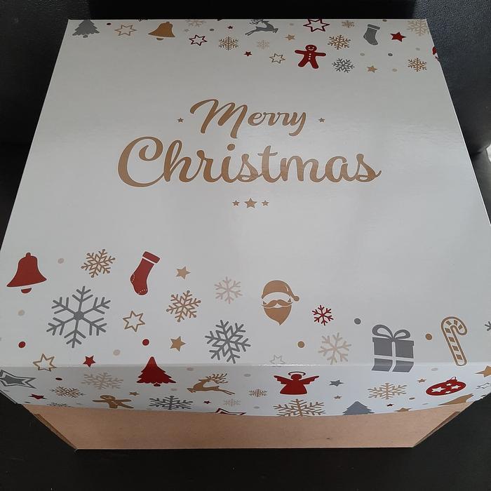 

Box cake mika kemasan kue edisi natal dus merry christmas ukuran 25