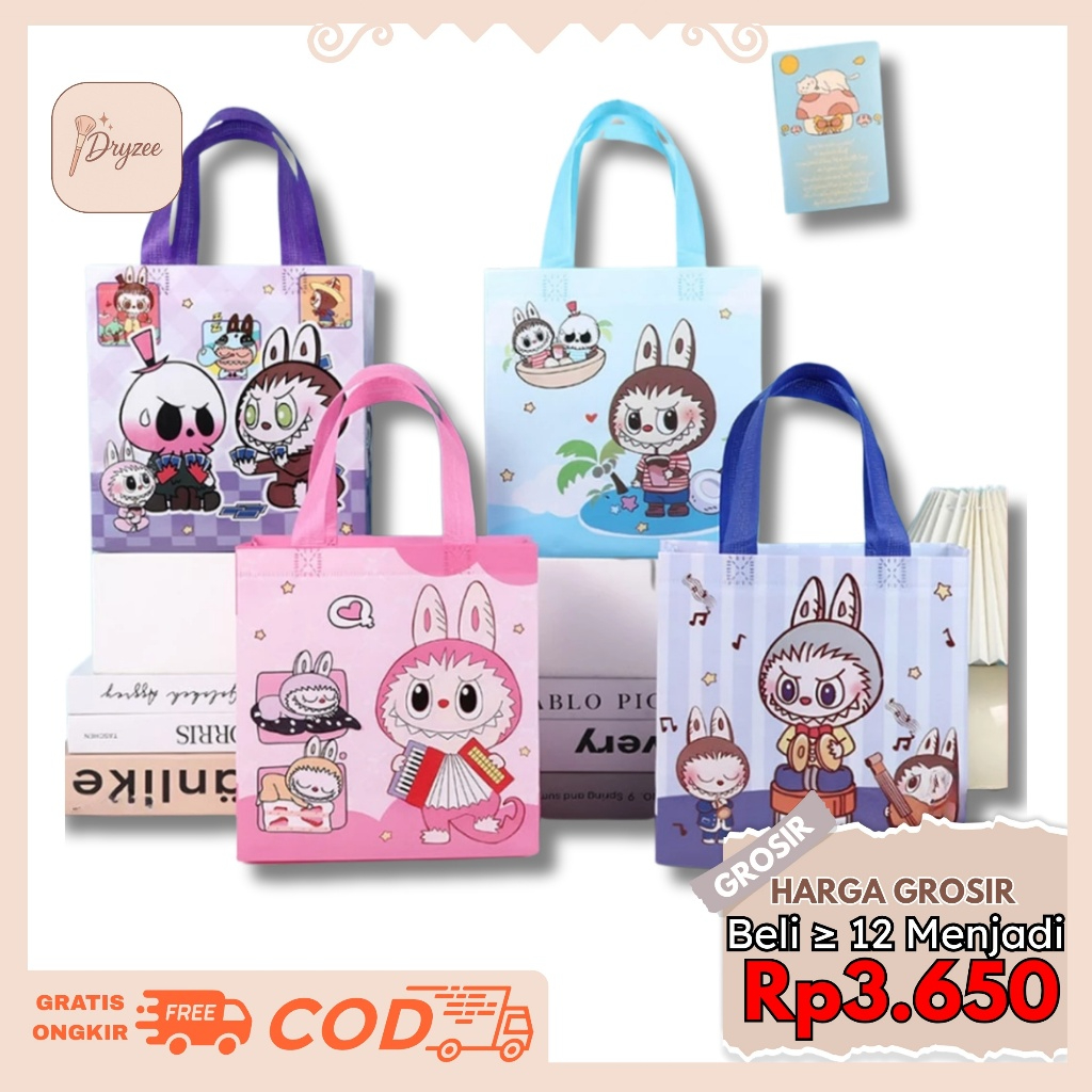 

[GROSIR] Tas Hadiah Ulang Tahun Totebag Motif Cartoon Lucu MMG19