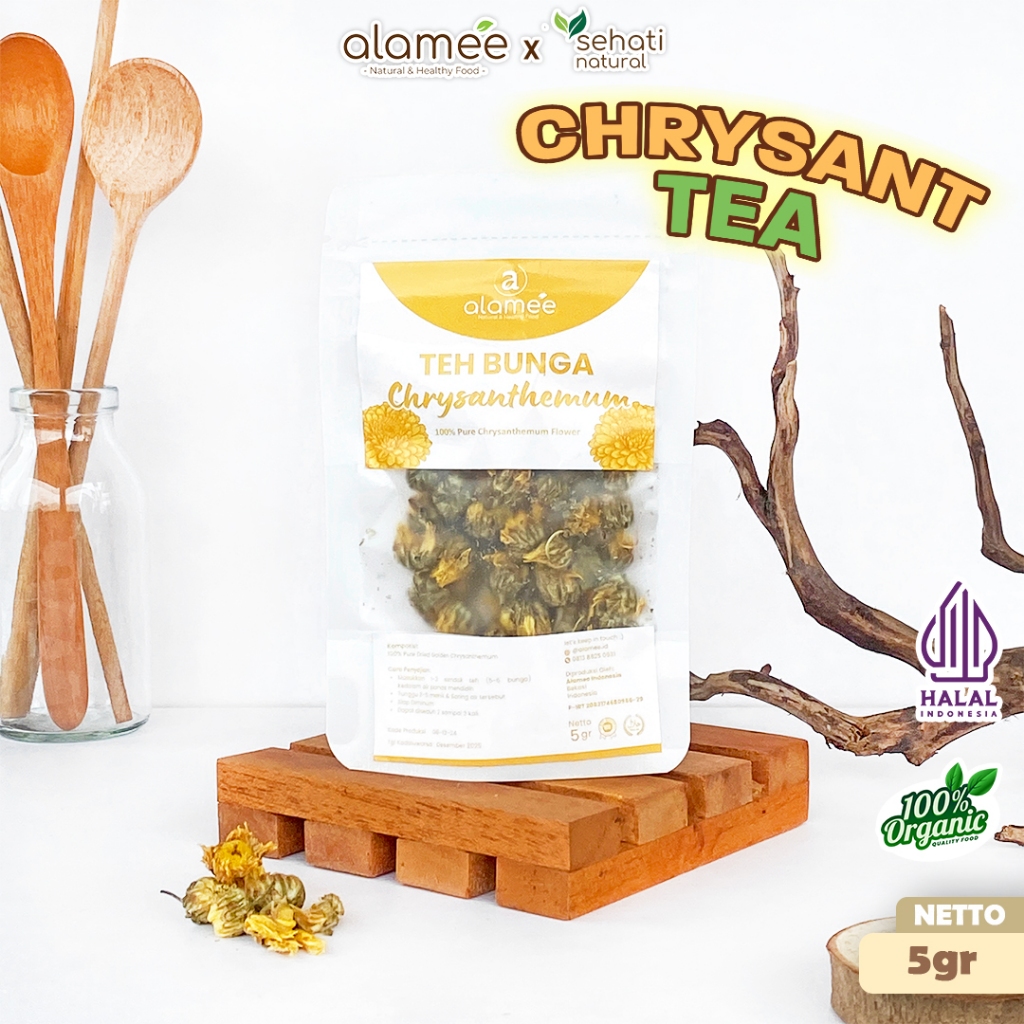 

ALAMEE Teh Bunga Chrysanthemum Tea Krisan Emas Golden Crysant Herbal Alami Organik Crysanthemum 5gr