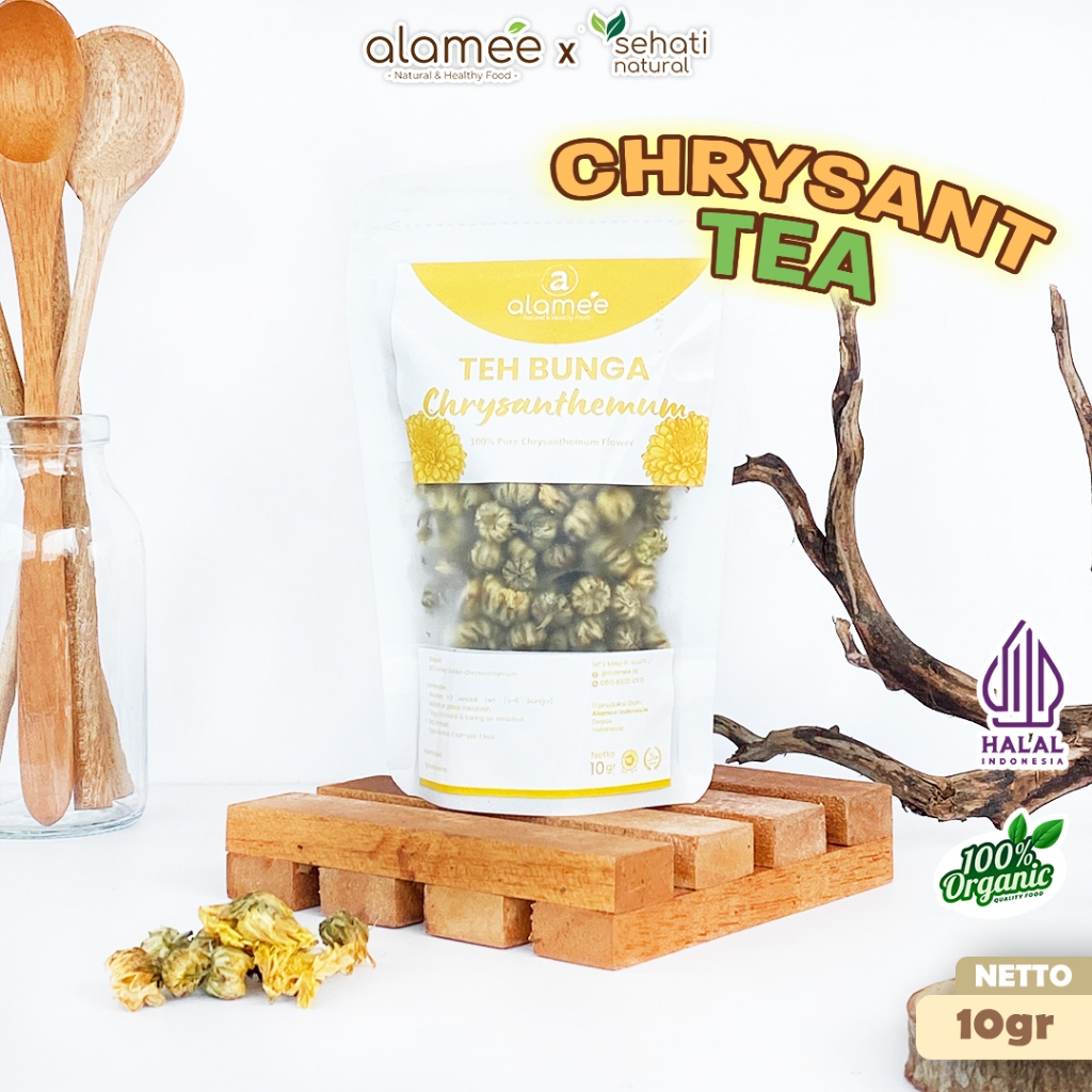 

ALAMEE Teh Bunga Chrysanthemum Tea Krisan Emas Golden Crysant Herbal Alami Organik Crysanthemum 10gr