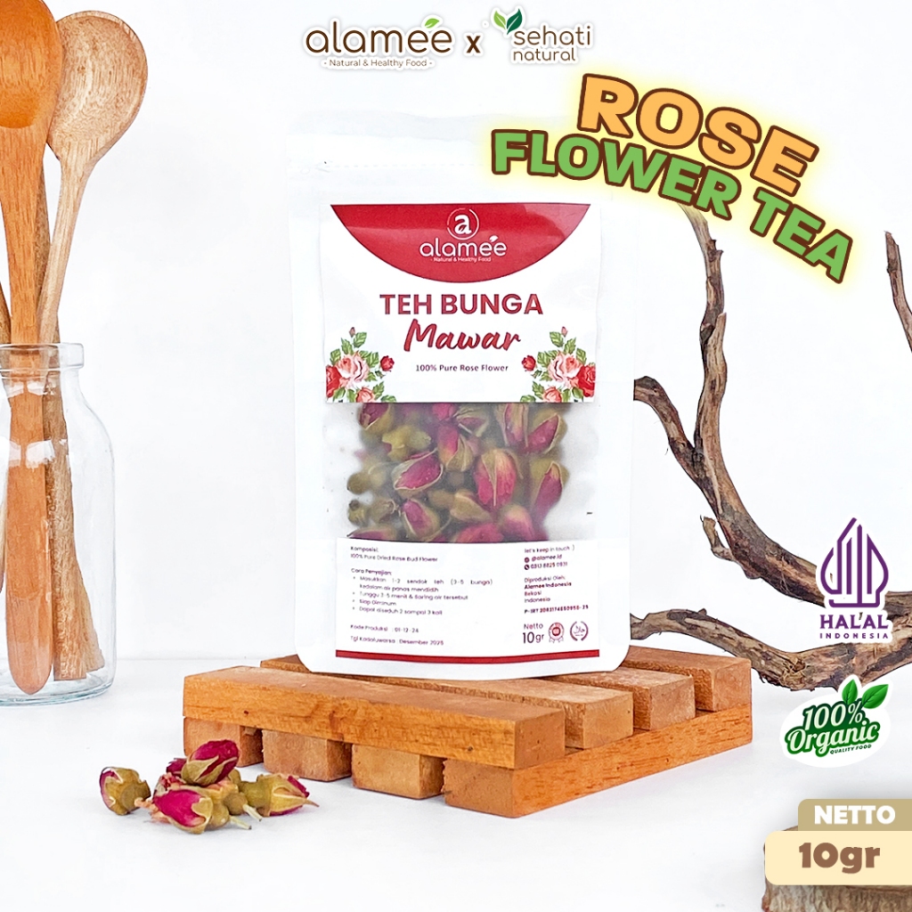 

Teh Bunga Mawar Rose Flower Kemasan Toples Flower Tea Organik Kering Dried Alami 5gr
