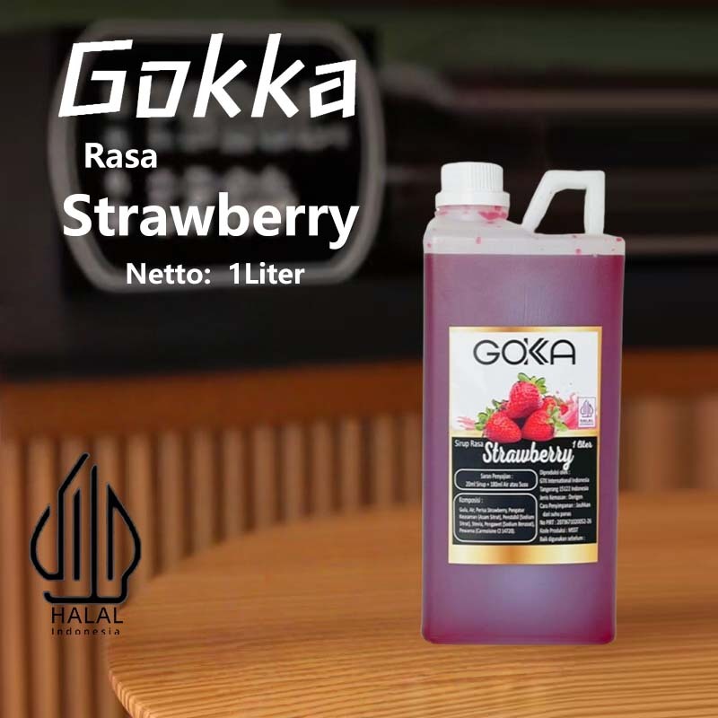

Gokka Sirup Strawberry 1L - Minuman Segar Rasa Strawberry / Strawberry Syrup