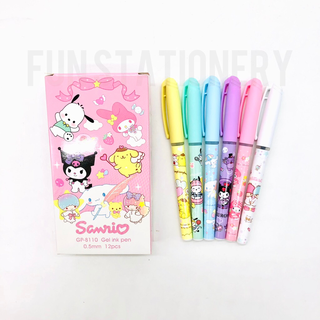 

(12 PCS) PULPEN GEL IPEN GP-8110 SANRIO (0.5mm) / BALL PEN / PENA MELODY KUROMI