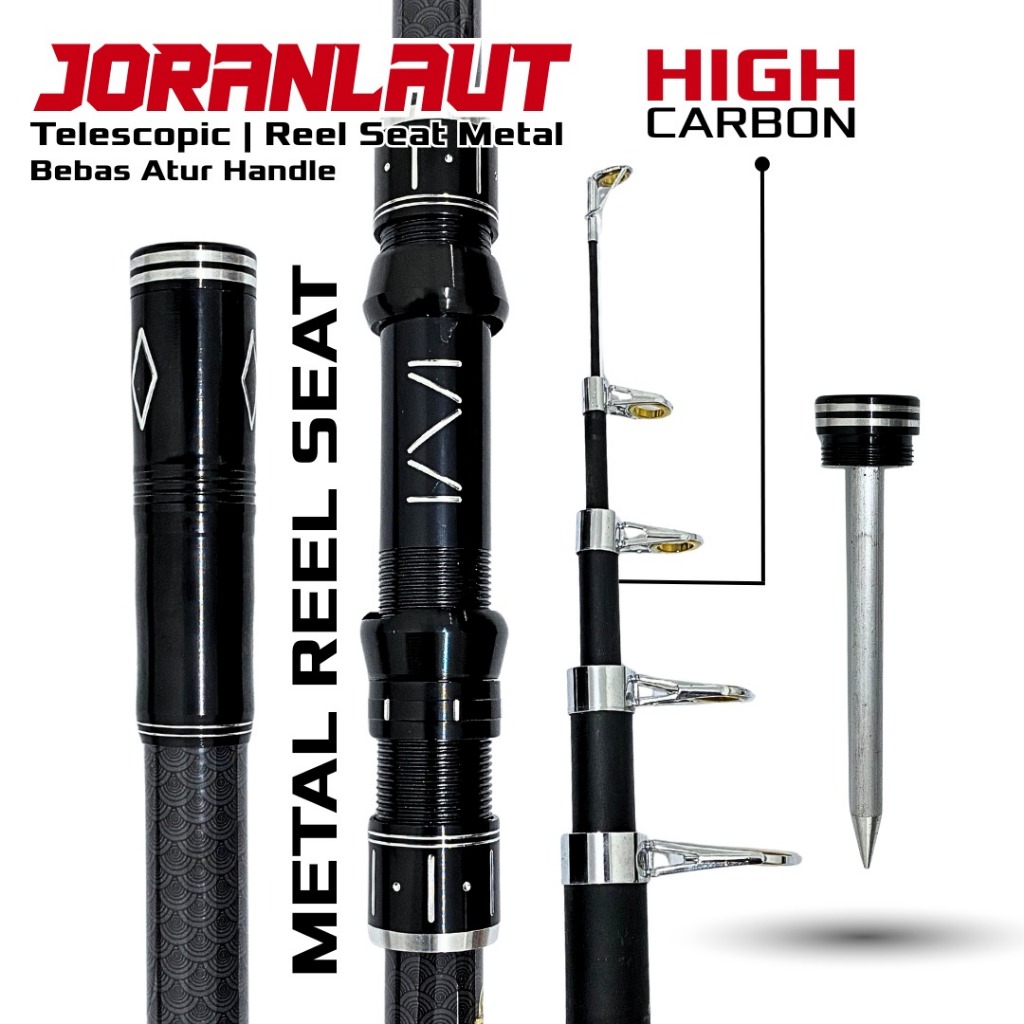 Joran Pancing Untuk Laut Joran Laut Portable Joran Laut Teleskopik Bahan High Carbon Ring Original G