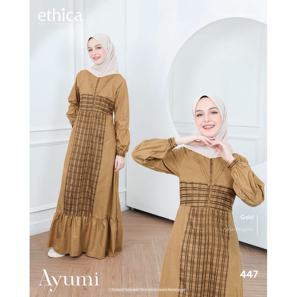 Ethica ayumi 447 gold baju muslim dewasa wanita