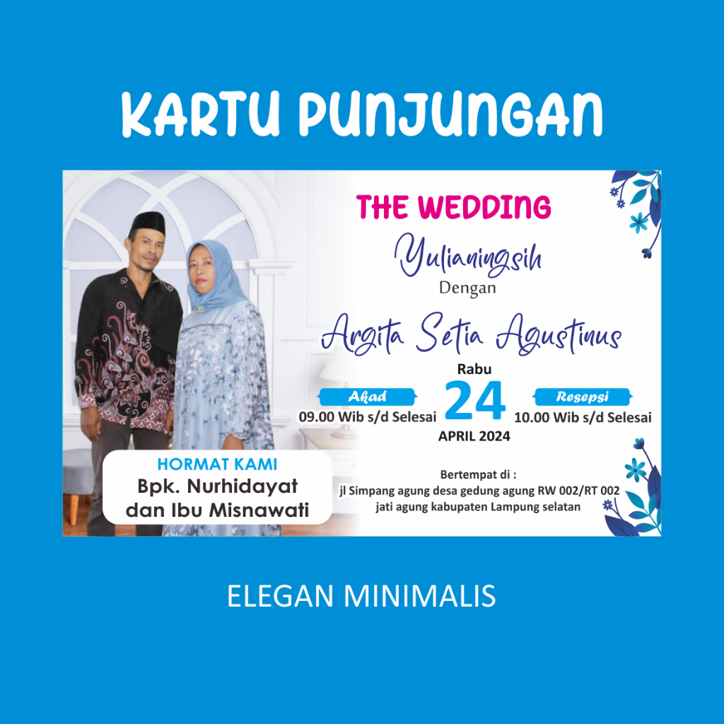 Kartu Punjungan/Keplek Pernikahan