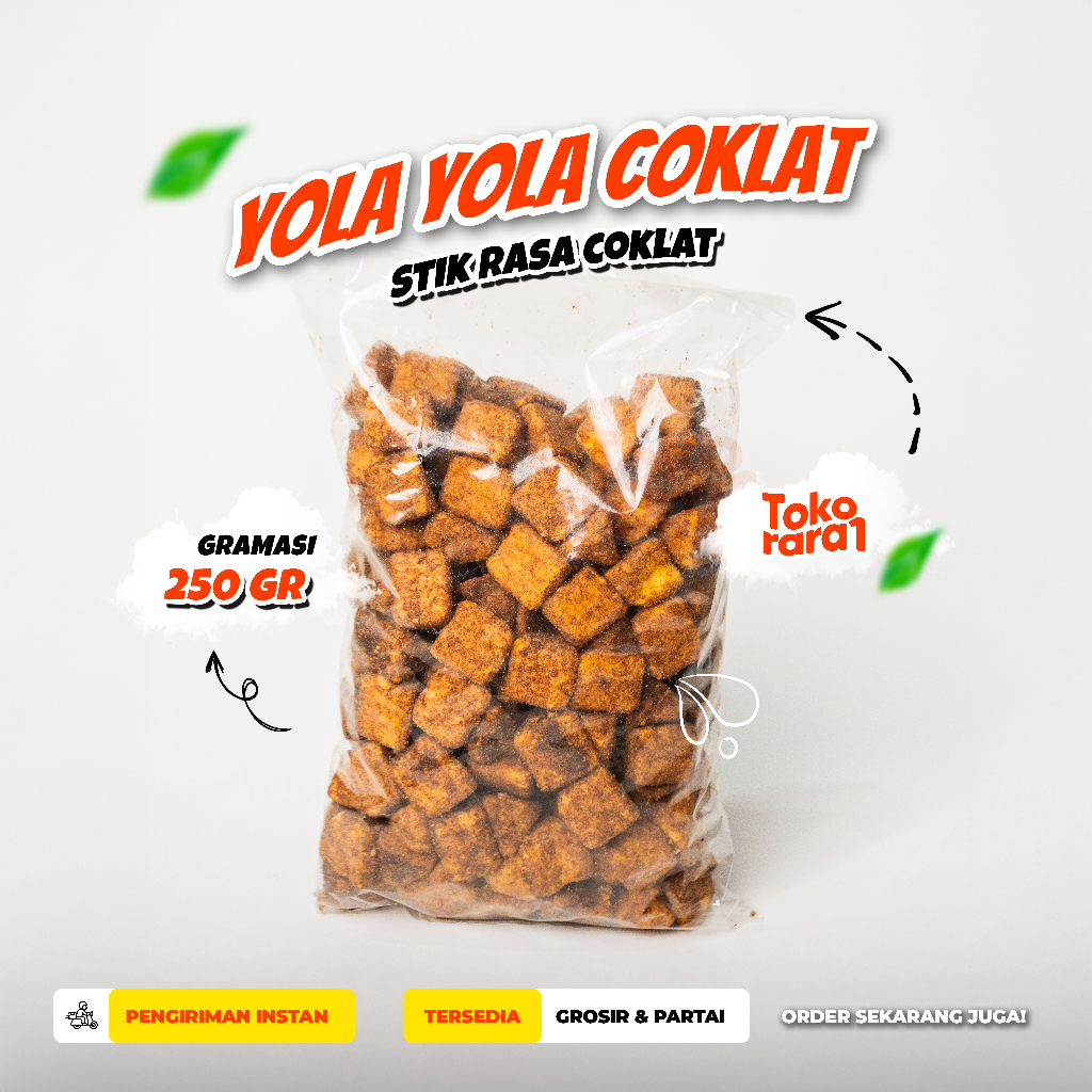 

[ 250gr ] Yola Yola Stik Coklat Pandan Jagung Bakar