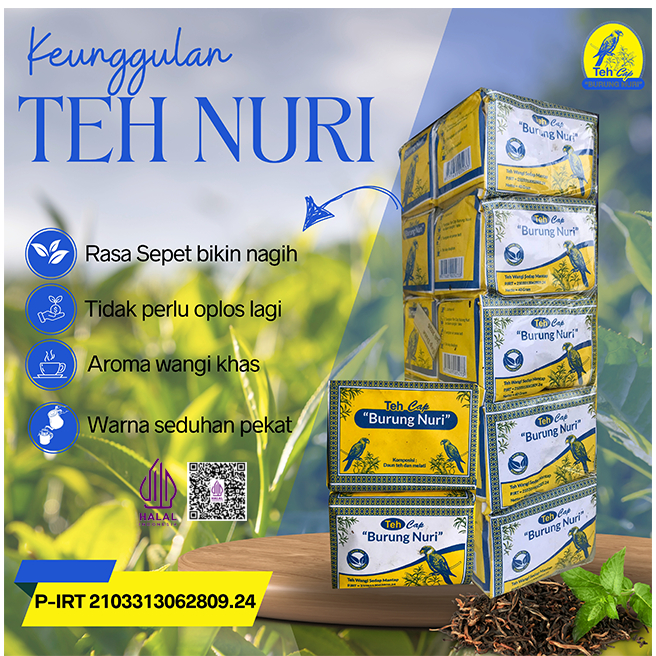 

PROMO TEH NURI (5Slop / 50 Pcs) / TEH LOKAL / TEH SOLO / TEH CAP BURUNG NURI