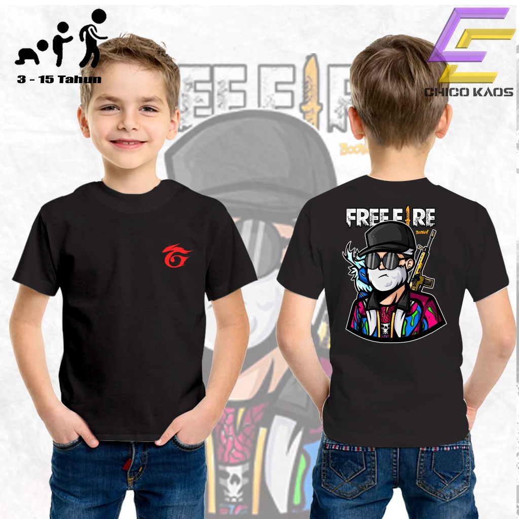 CHICOKAOS -BAJU KAOS ANAK LAKI-LAKI- KARKTER FF SCAR MACAN COCOK UNTUK PRIA DAN WANITA
