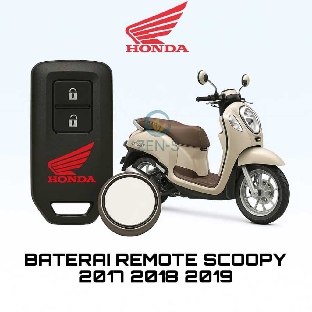 Honda Baterai Batu Remote Motor Scoopy ESP 2017 2018 2019 Keyless Smartkey untuk Motor Honda Scoopy 
