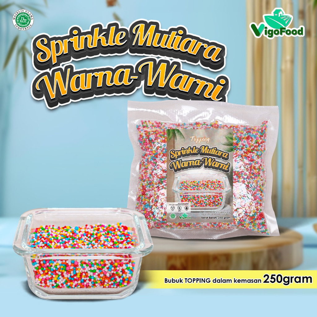 

SPRINKLE MUTIARA WARNA WARNI 250 GR / SPRINKLE RAINBOW