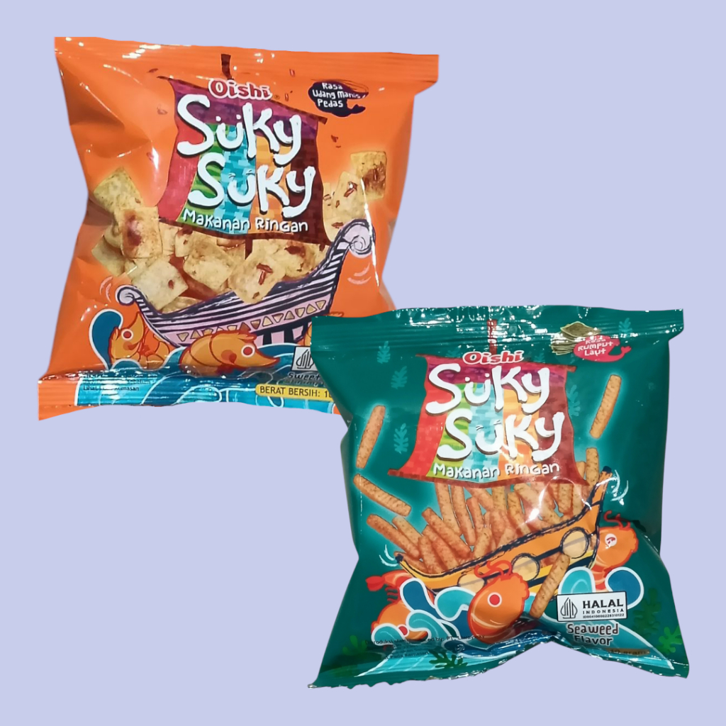 

OISHI Suky Suky Sweet & Spicy Shrimp/ Seaweed Snack 10gr [isi 10 pcs]